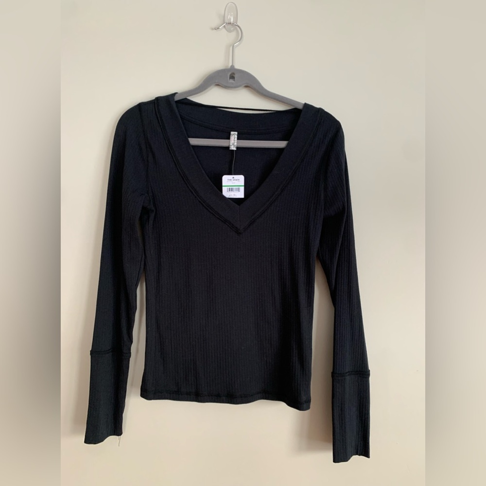 Free People Lily Ribbed Layering Top